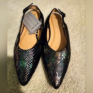 New Women's Pointed Toe Black Flats Slip-On Formal Dressy Club Size 8 & 10